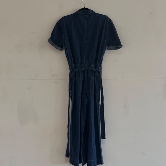 Gap denim short sleeve jumpsuit - Picture 4 of 11